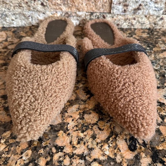 Brunello Cucinelli monili beaded genuine shearling slide - Picture 4 of 8